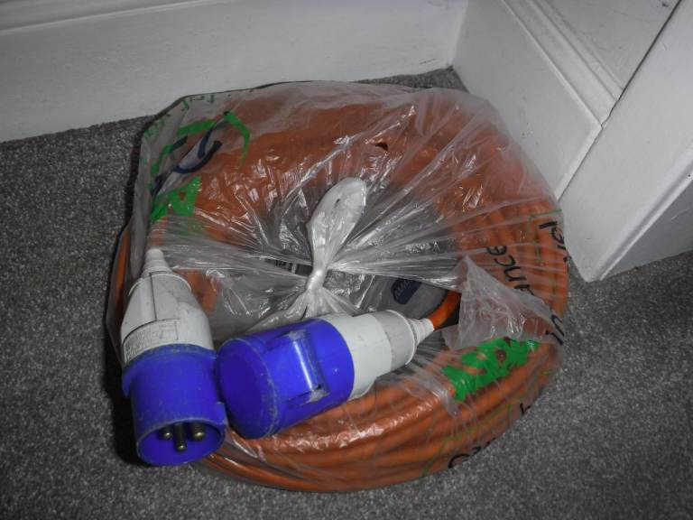 Caravan Site Electric hook up cable