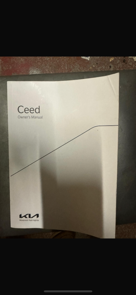 Kia ceed 2021 onwards owners manual 