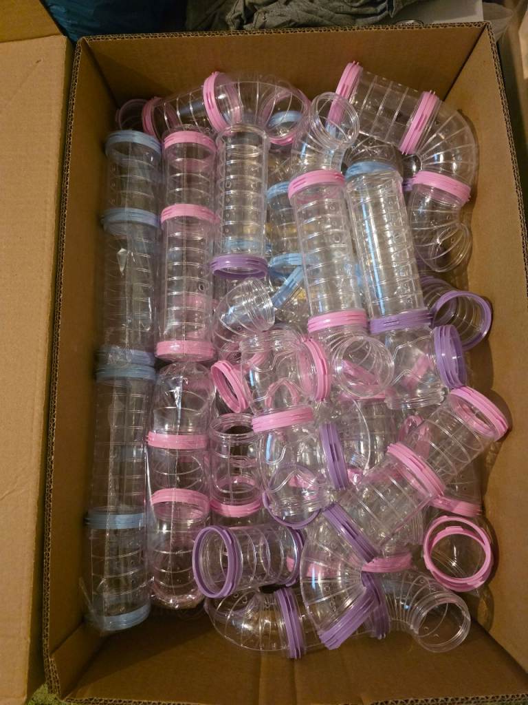 Giant box of brand new, unused hamster/mouse/gerbil tubes