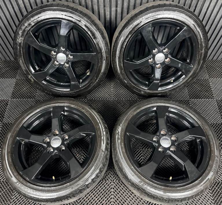 17'' GENUINE AUDI A3 5 SPOKE ALLOY WHEELS ALLOYS TYRES GOLF CADDY