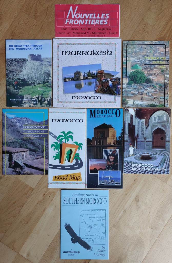 9 useful maps & guide books to Morocco, Marrakesh, Atlas Mountains, birding etc