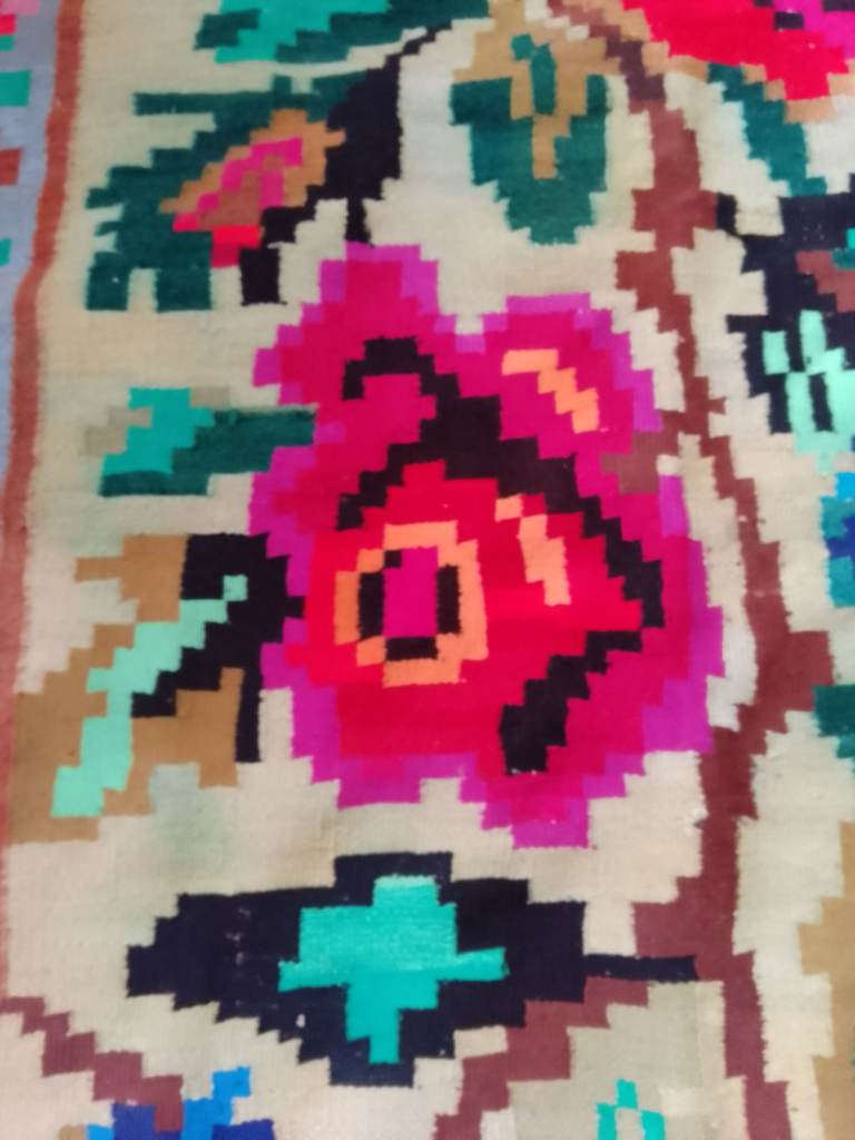 Vintage 1950's Moldova wool runner rug 