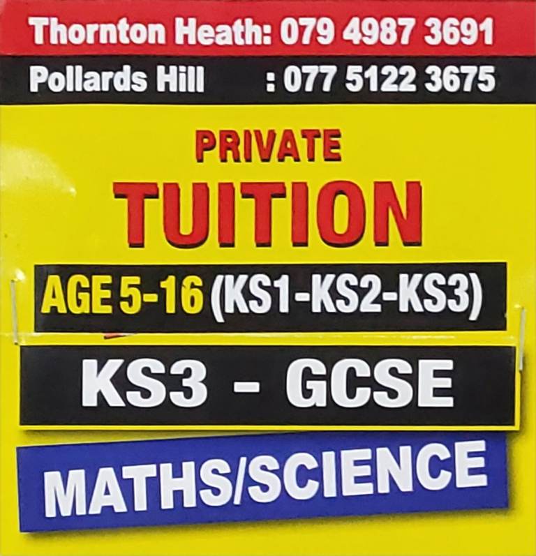 Private tuition (Thornton Heath/Croydon)