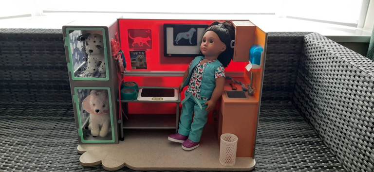 Our Generation Doll Pet/Vet Clinic with accessories 