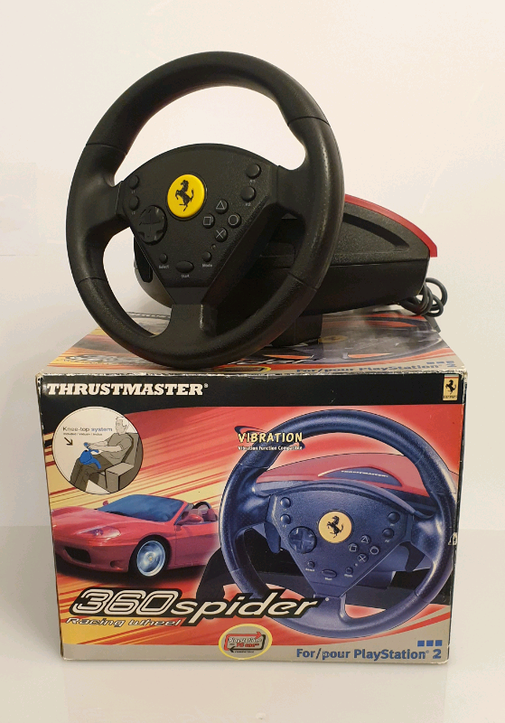 Playstation Thrustmaster 360 Spider PS2/PS1 Steering Wheel Controller 