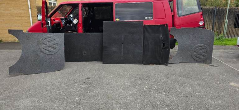 Vw t4 swb complete black headlining with sideboards 