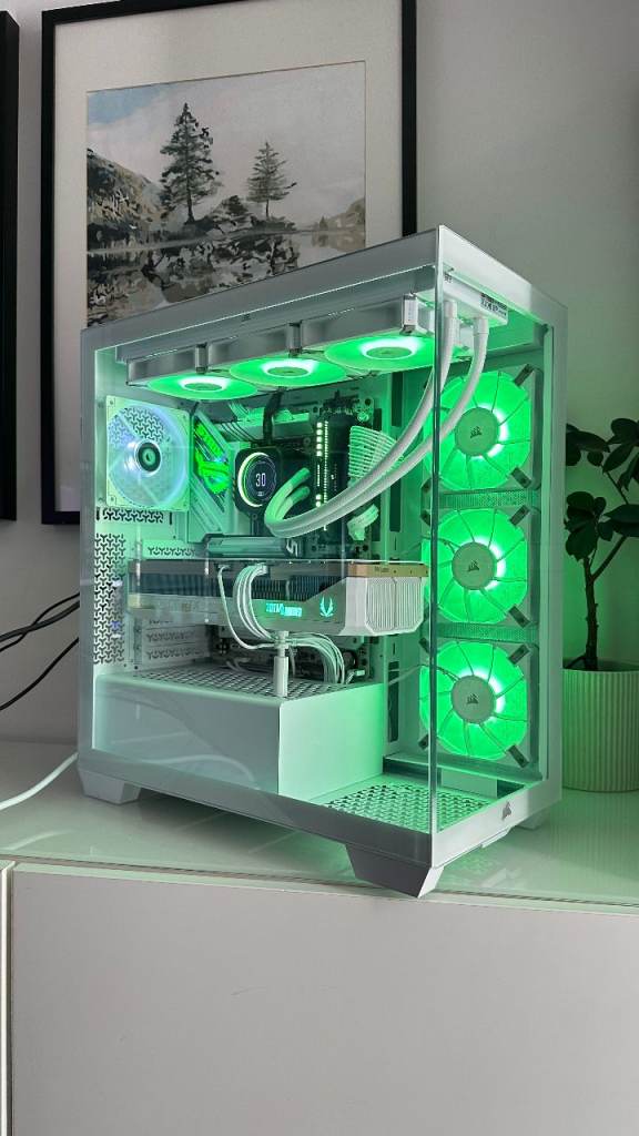 White RGB Gaming PC | RTX 5080 16GB | Ultra i7 265K | 32GB DDR5 | 1TB NVMe | WiFi