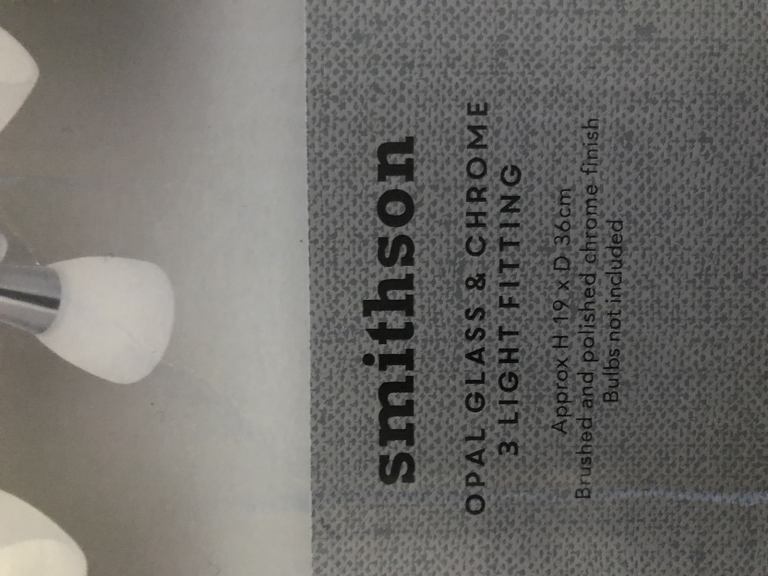 Opal Chrome 3 Light Fitting