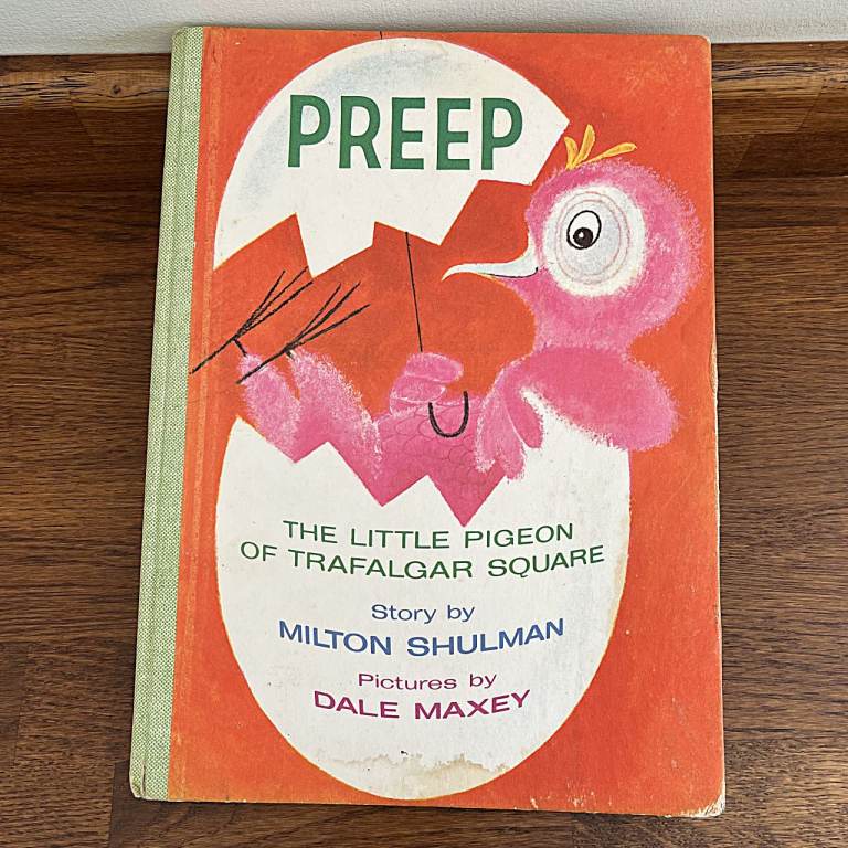 Vintage 1965 child's h/back book 'Preep, the Little Pigeon of Trafalgar Square', Milton Shulman 