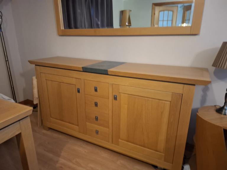 Solid oak side board