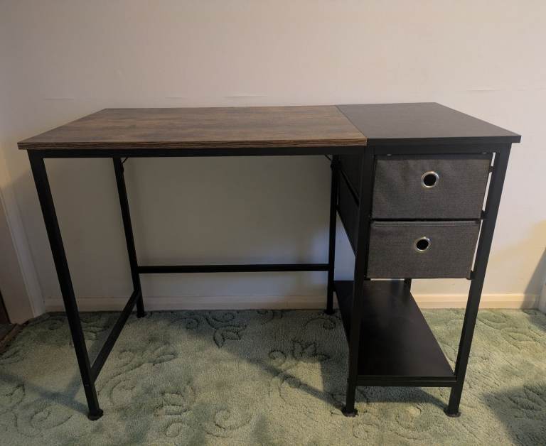 Small office desk, brown 
