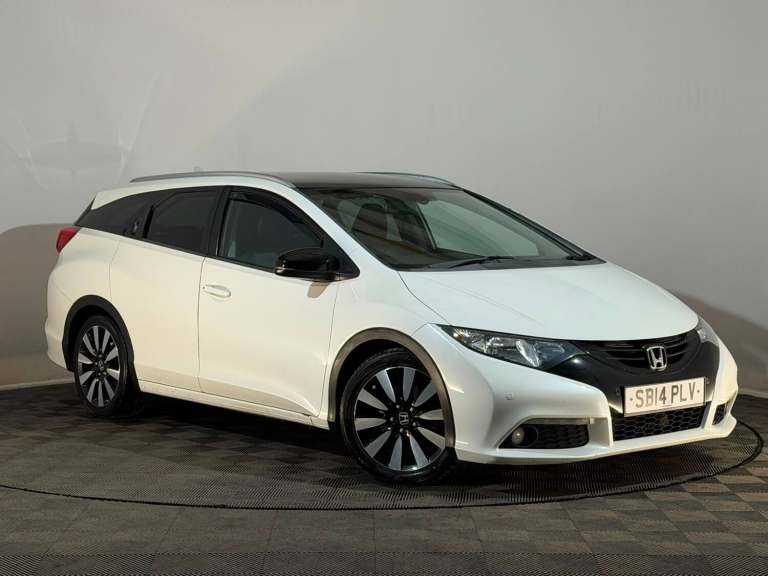 WHITE 2014 HONDA CIVIC I-DTEC SR 1.6 DIESEL 5 DOOR ESTATE EXCELLENT VALUE