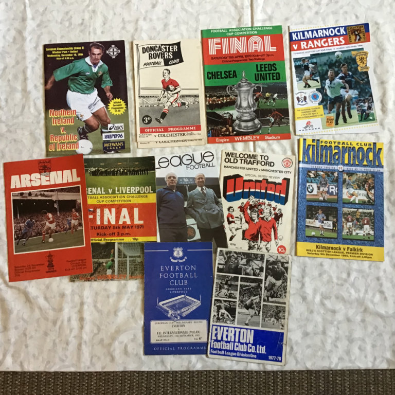 Job lot vintage football programmes,Doncaster,Everton,Man City,Kilmarnock & more