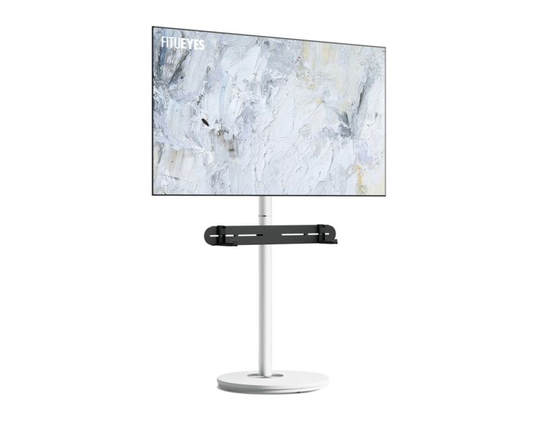 FITUEYES Design Master V2 FT65 TV Floor Stand with Wheels for 32-65 Inch TV With Soundbar Bracket