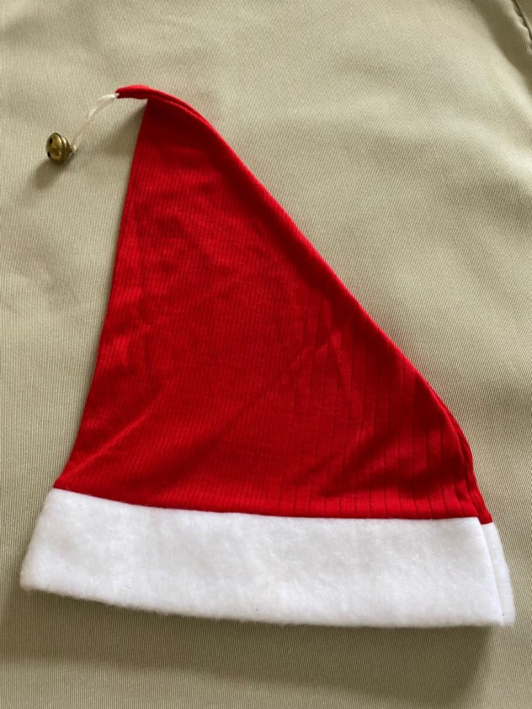 Christmas Santa hat with bell on end 