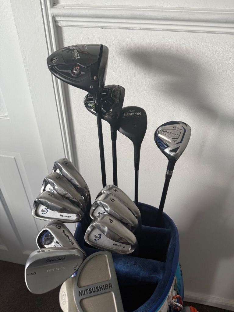 Complete Golf Club Set – Yonex Driver, Howson Irons, Cleveland Wedge, Putter