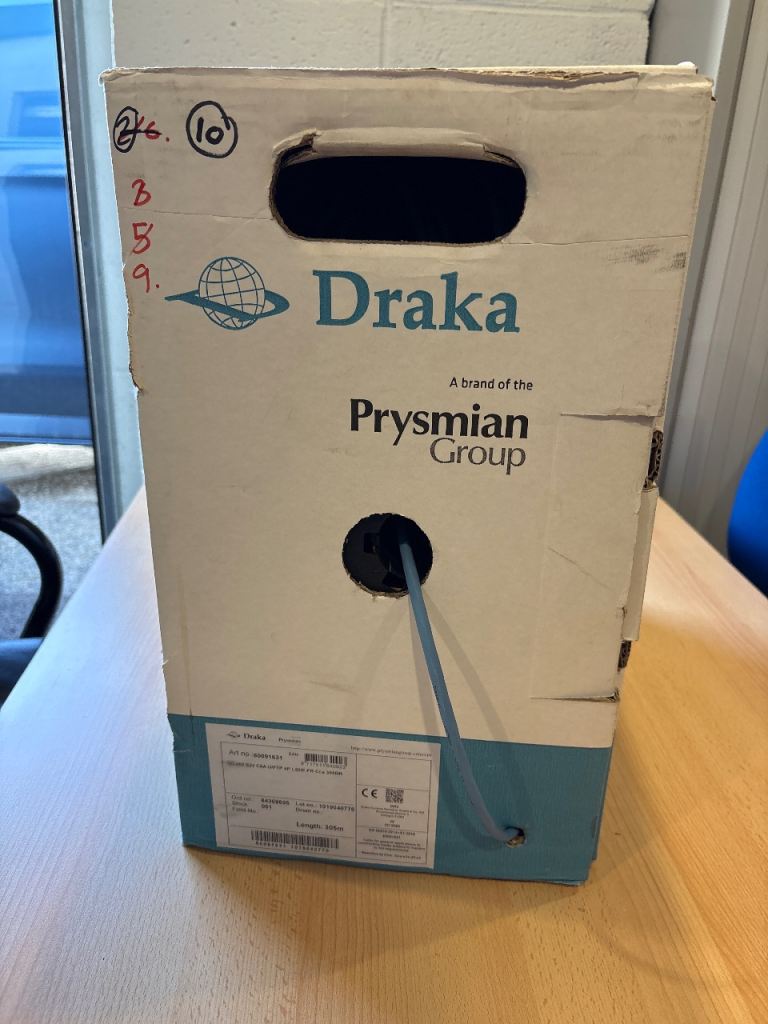 Draka CAT6a Network Cable – Blue, As Good As New - Ethernet cable - Data Cable