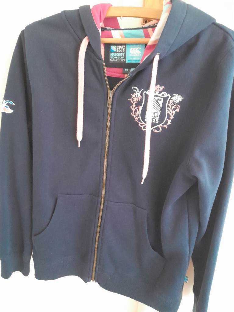 Womens Zipped Rugby Hoodie