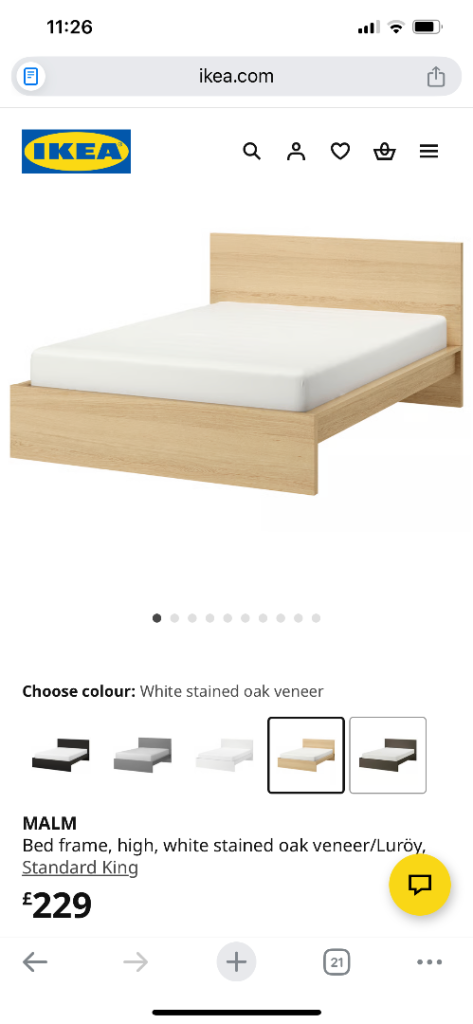 image for King size ikea bed frame 
