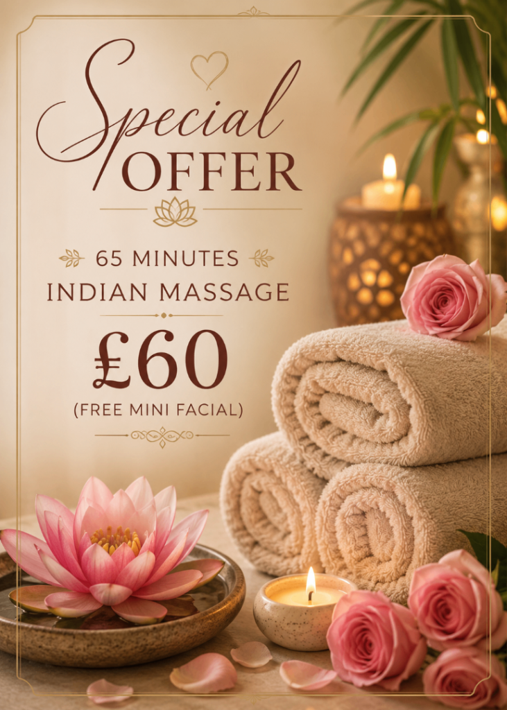 Full body Indian Massage Ealing 65MIN Massage with free mini facial £60 
