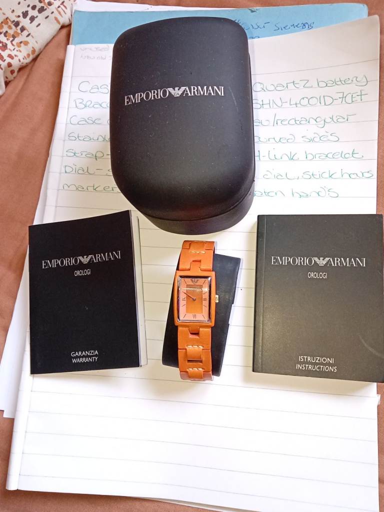 EMPORIO ARMANI orange women's watch 