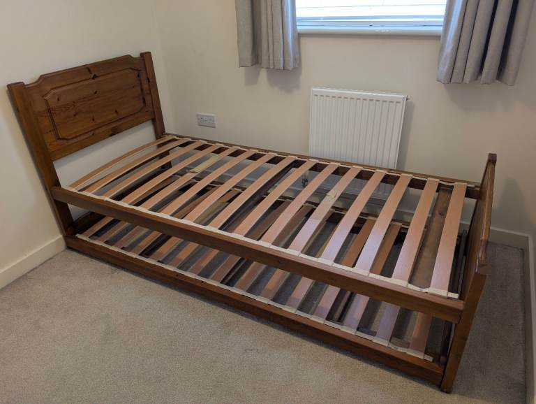 image for Relyon Solid Wood Trundle Guest Bed (Single to Double)