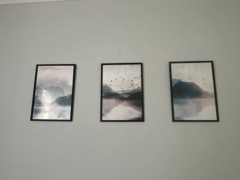 3 Framed Abstract Watercolour art 
