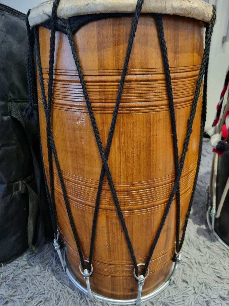 **Reduced** Pair of Dhol Drums - Good Condition with Sticks