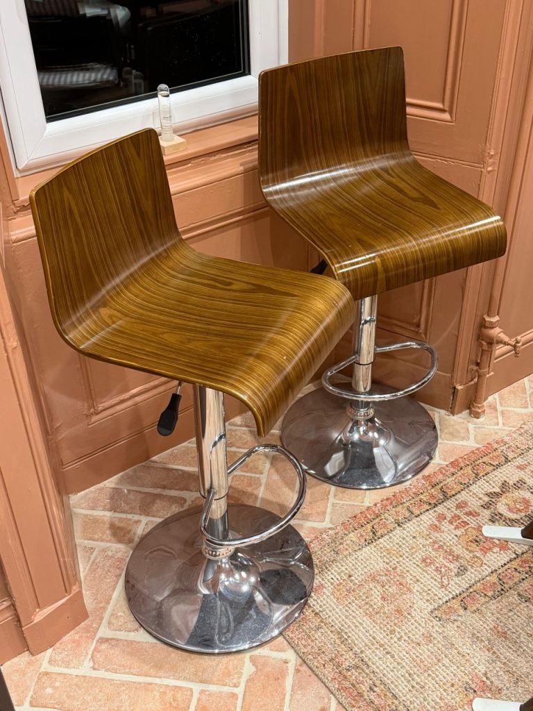 Pair of Wooden Bar Stools