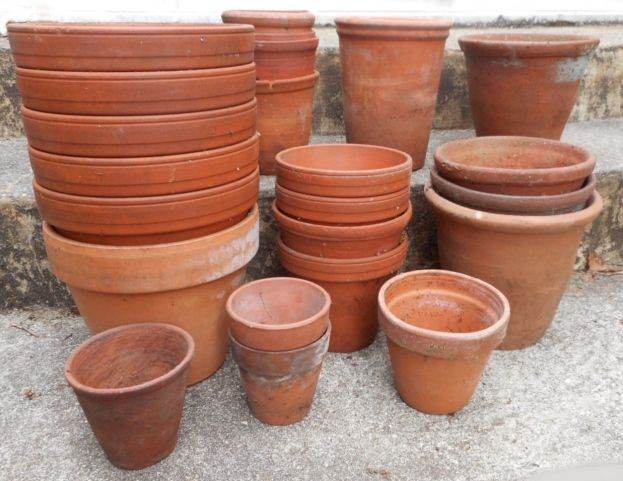 Job Lot of Terracotta Plant Pots - Various Sizes, Good Condition