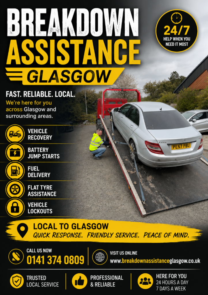 🚗 24/7 Breakdown Assistance & Vehicle Recovery – Glasgow 🚨