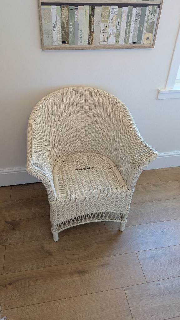 Cream Wicker Chair