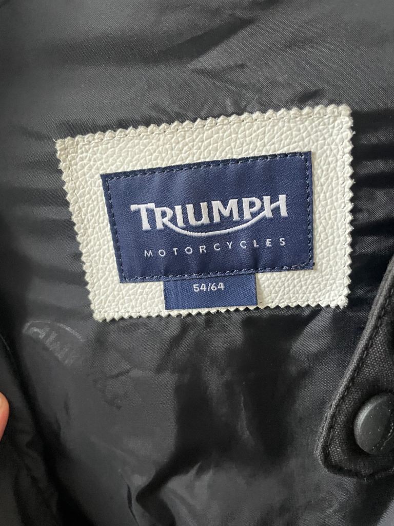 Triumph motor bike  jacket and liner