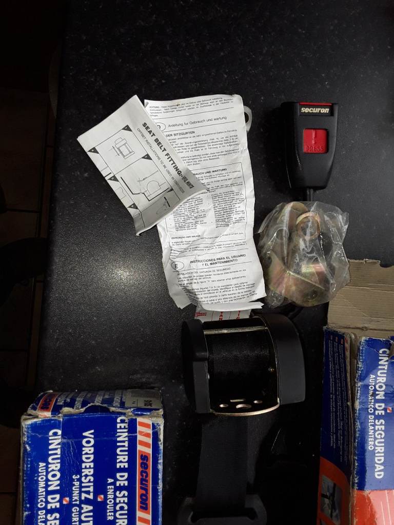 Front seat belts brand new old stock see list on box that they are suitable for