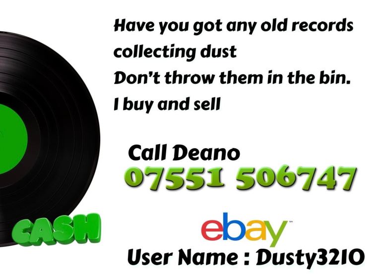 image for Vinyl records wanted for CASH - rock, punk, ska, reggae etc - give me a call 