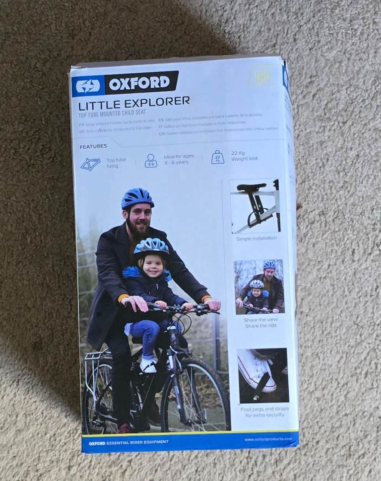Oxford Unisex Little Explorer Top Tube Mounted Child Seat - New