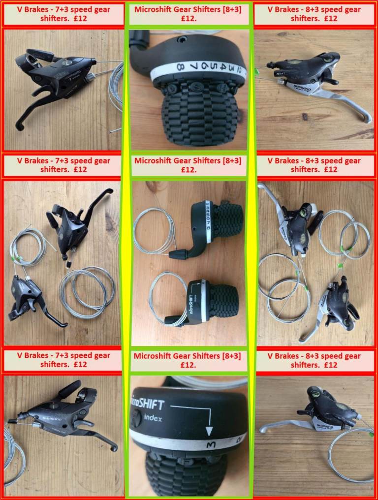 7 or 8 speed gear shifters.