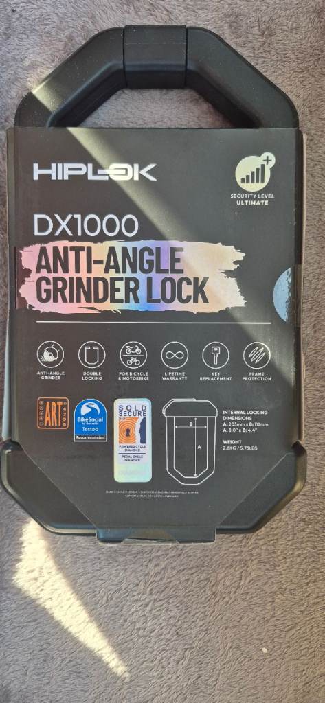 HipLok DX1000 anti angle grinder D lock - brand new unopened in box