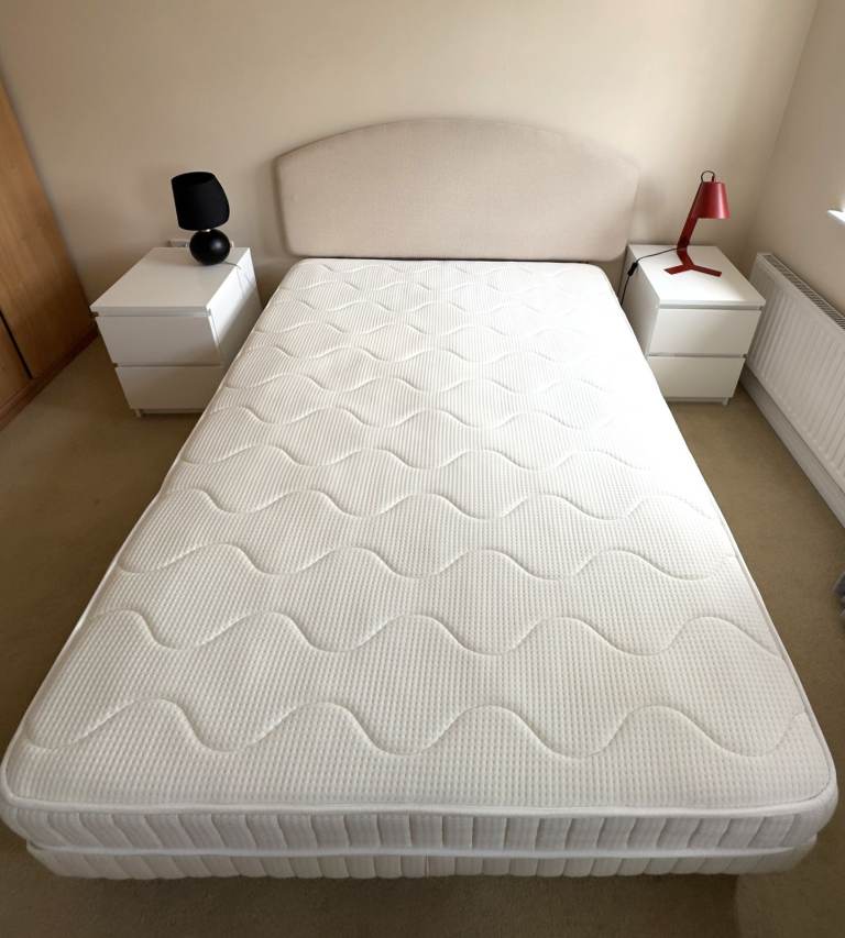Double Bed with Mattress and Headboard - Like New