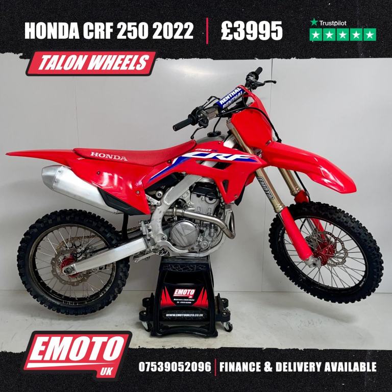 HONDA CRF 250 2022 Motocross Bike 250cc 41 HOURS @EmotoUK - Finance Available