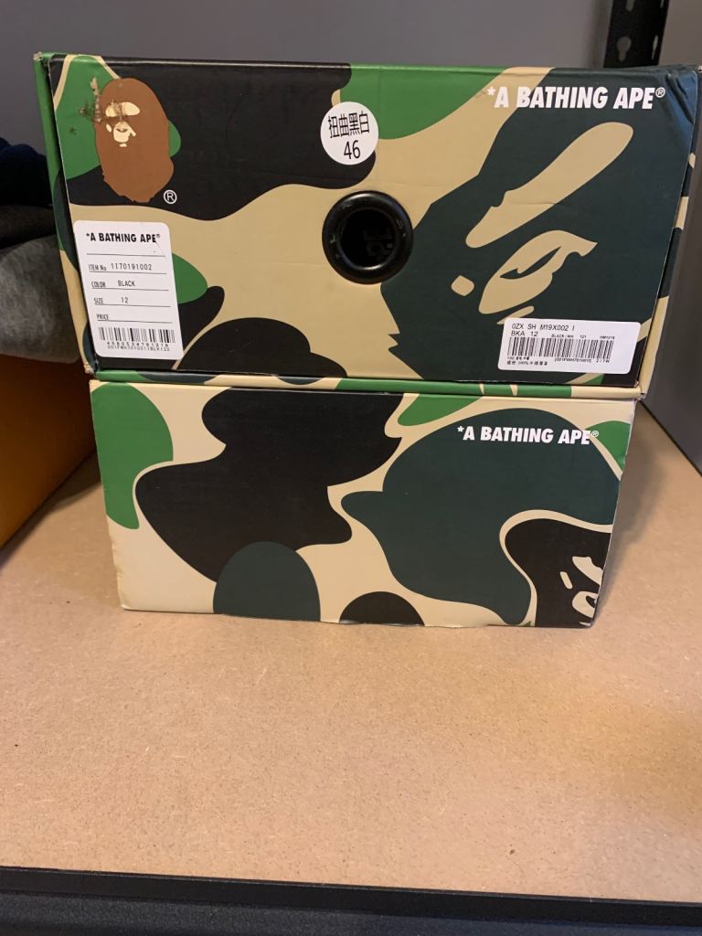 Size 12 bathing ape mens trainers