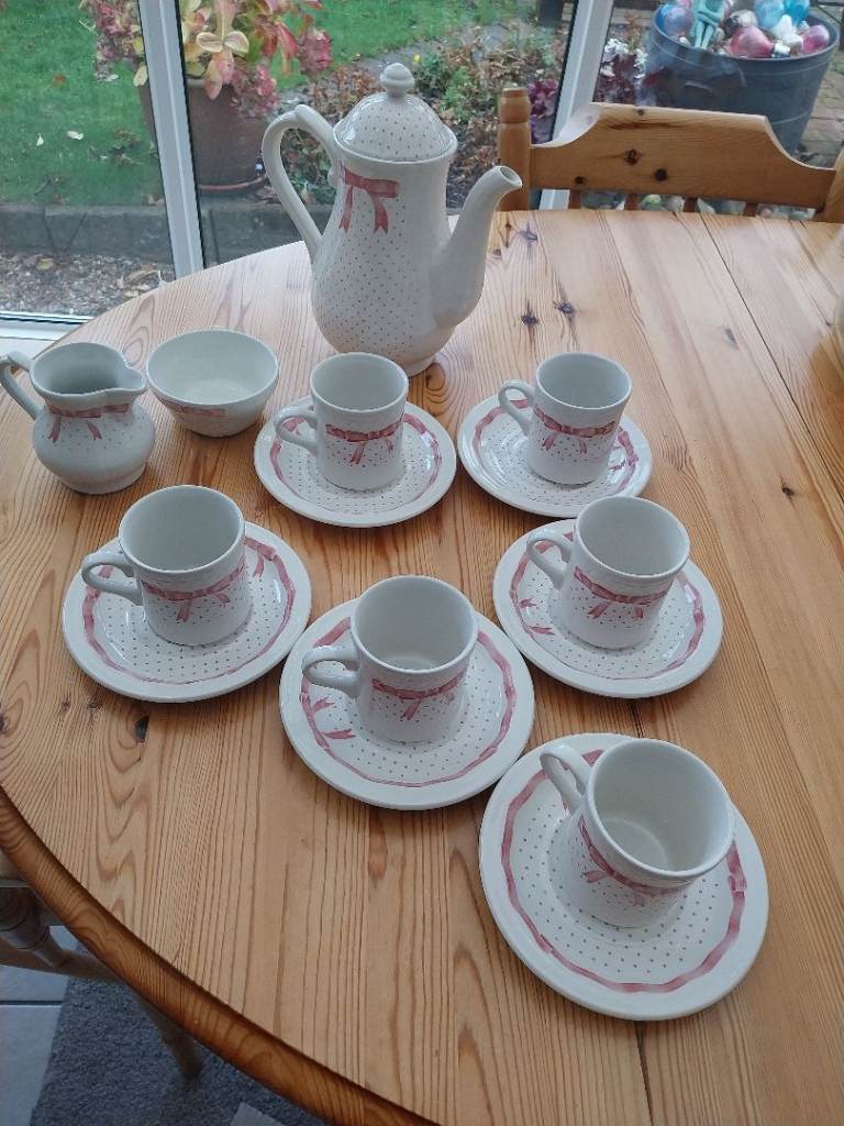 Vintage 1960 Churchill China 15 Piece Coffee Set in the Vanity Fayre