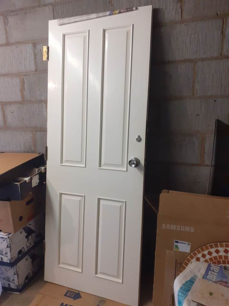 Internal Door white wood, 4 panel