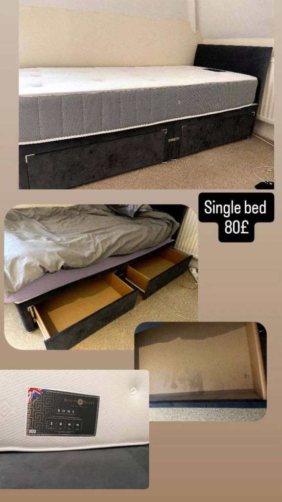 Single Bed with Storage Drawers – Good Condition