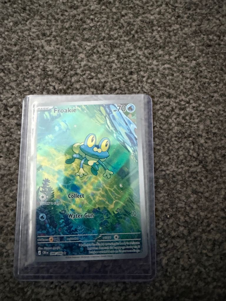 Pokemon Froakie Trading Card – Holographic, NEW
