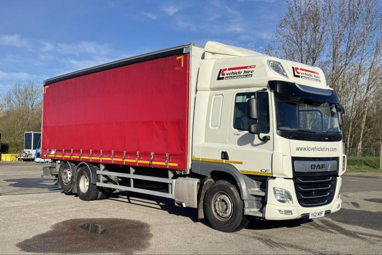2021 21 plate Euro 6 DAF CF340 6X2 26T Curtain