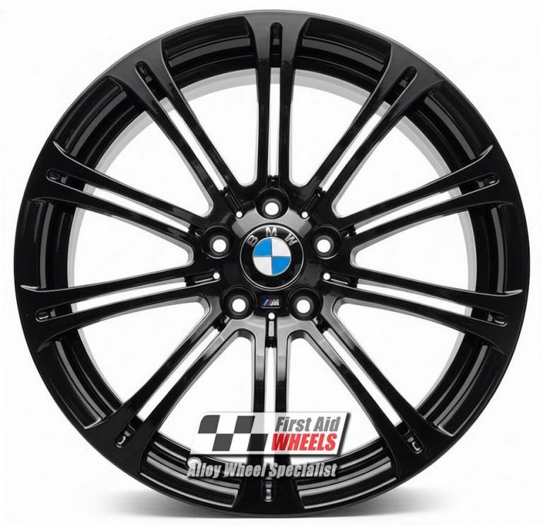 BMW M3 E90 E92 E93 1X 19'' GENUINE 220M GLOSS BLACK FRONT ALLOY WHEEL S155BGF