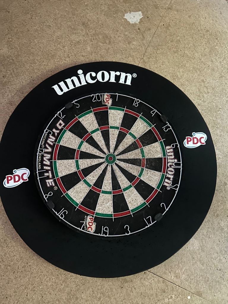 Dart board and surround 