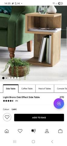 Side tables light bronx (Next) | in Southside, Glasgow | Gumtree