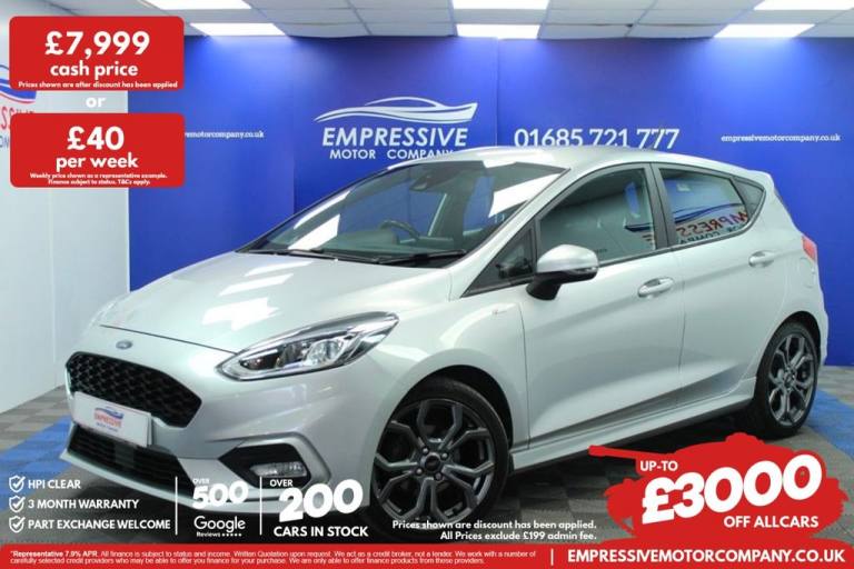 2019 19 FORD FIESTA 1.0T ECOBOOST GPF ST-LINE HATCHBACK 5DR PETROL MANUAL EURO 6